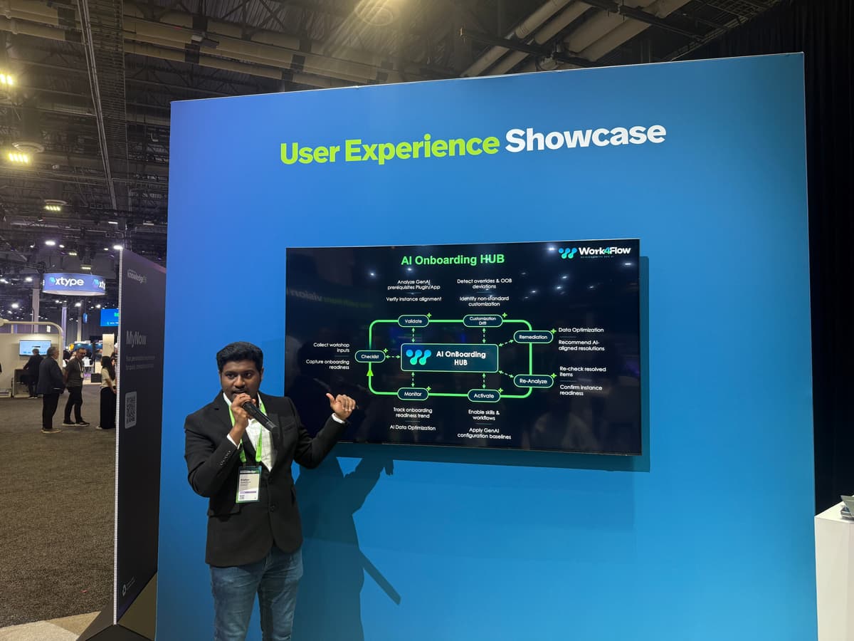 Work4Flow presenting at ServiceNow User Experience Showcase
